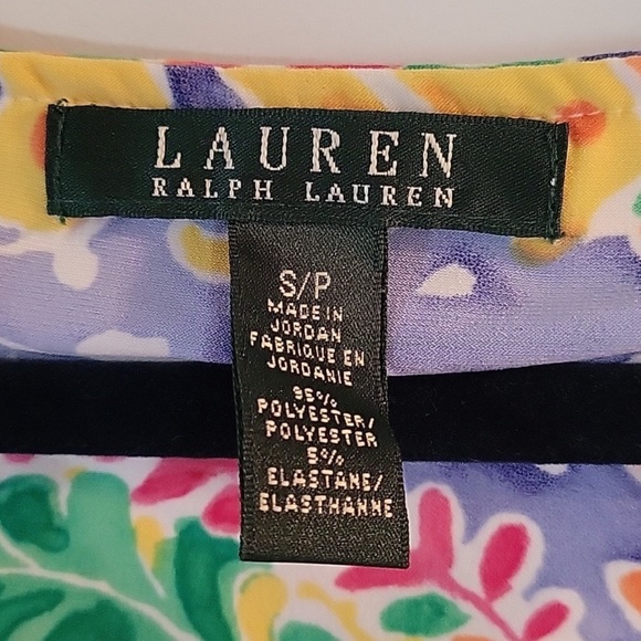 Ralph Lauren Yellow Multicolor Paisley Floral Print Fit & Flare Midi Dress - Picture 9 of 10